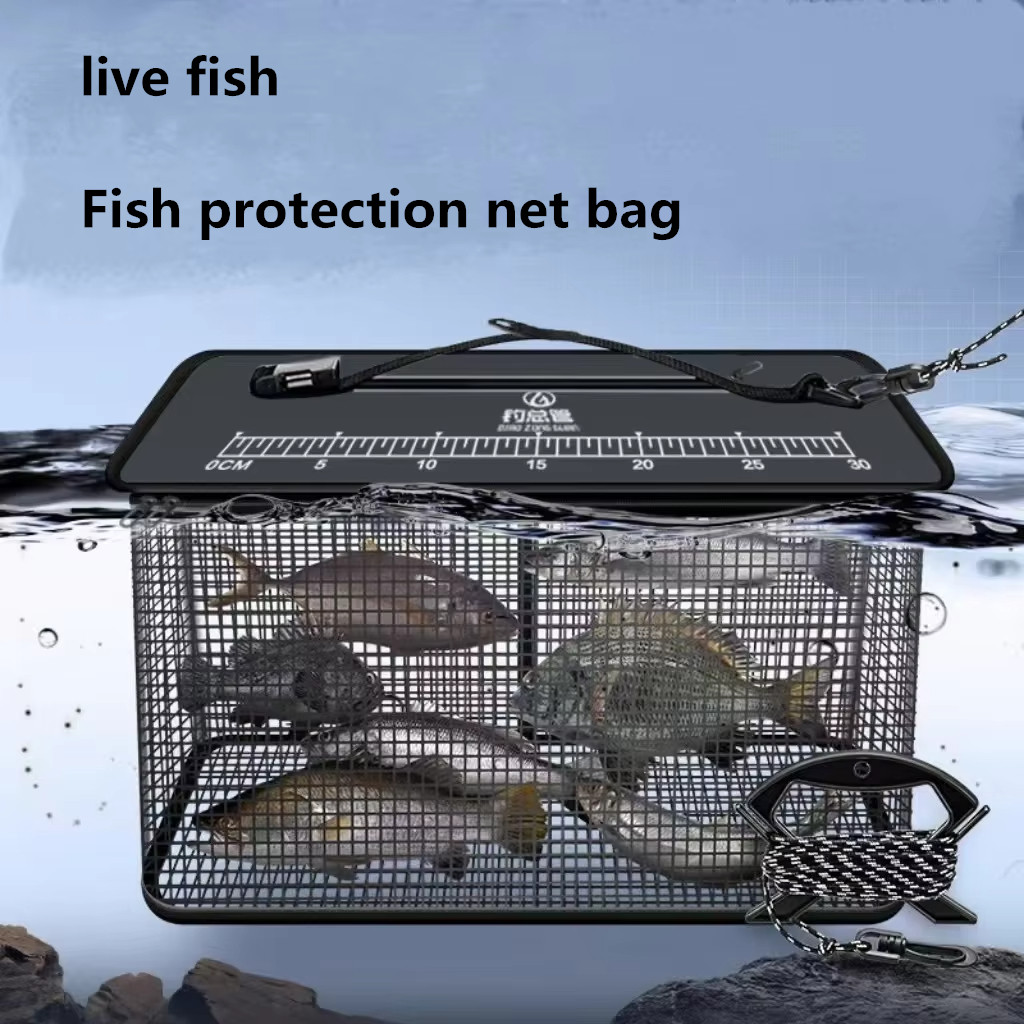 Fishing Equipment Clearance - Floating Fish Basket, Foldable Fishing Rack
