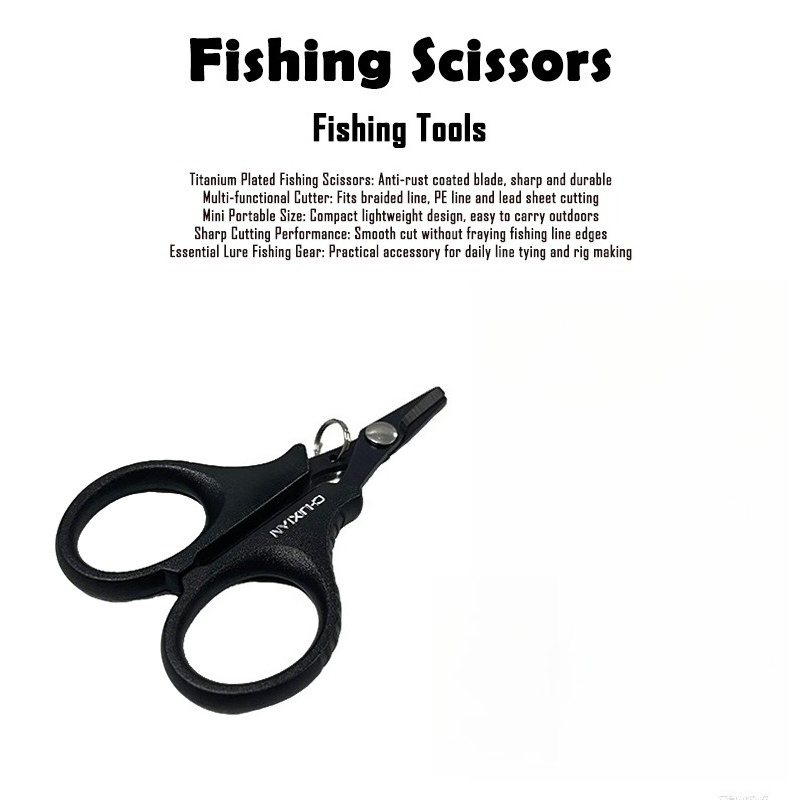 Braided Fishing Line - 1Pc Titanium Coated Rustproof Fishing Scissors
