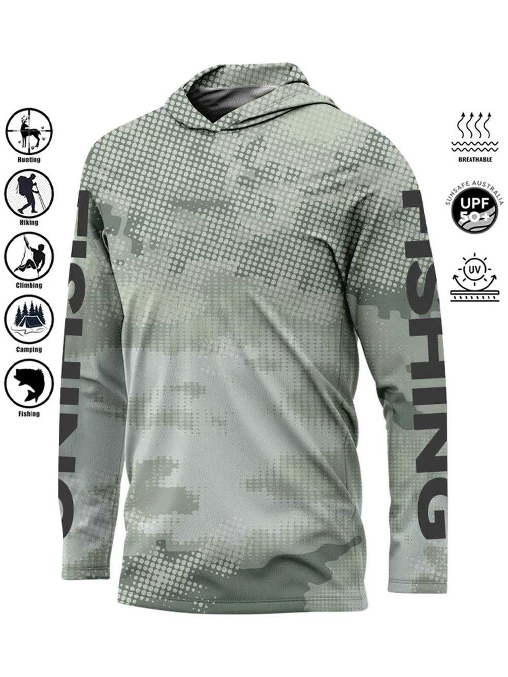 Fishing Equipment Clearance - MALFC Hood Fishing Shirt Fishing Apparel