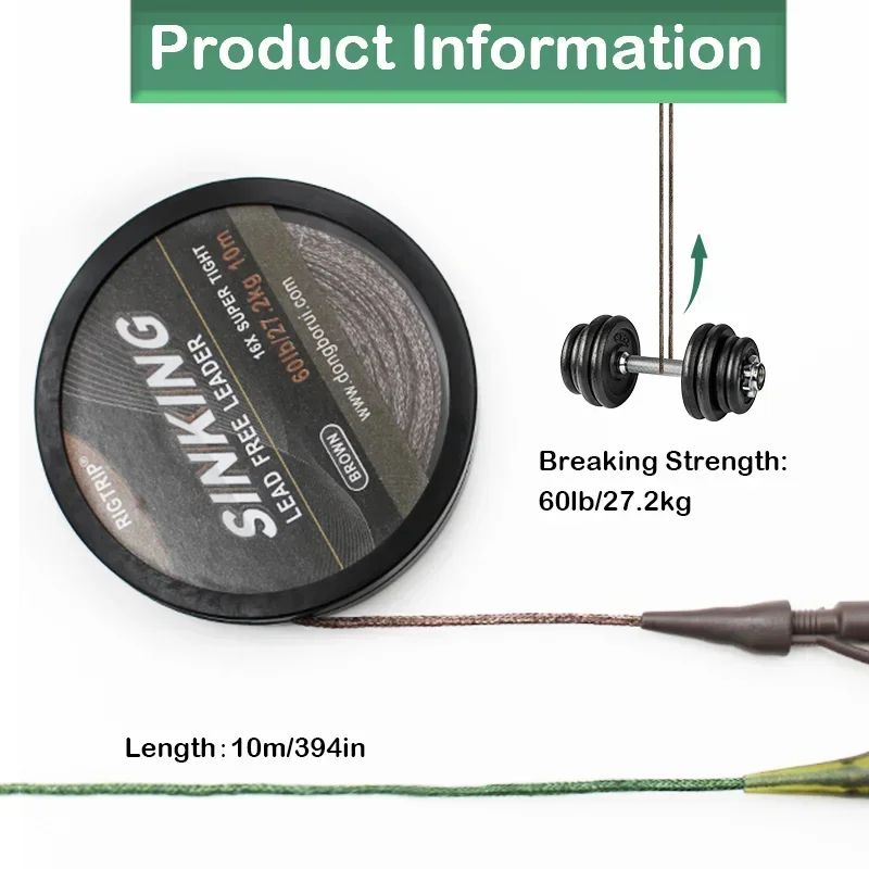 10m Carp Fishing Line Lead Fre - огляд і ціна Fishing Equipment Clearance