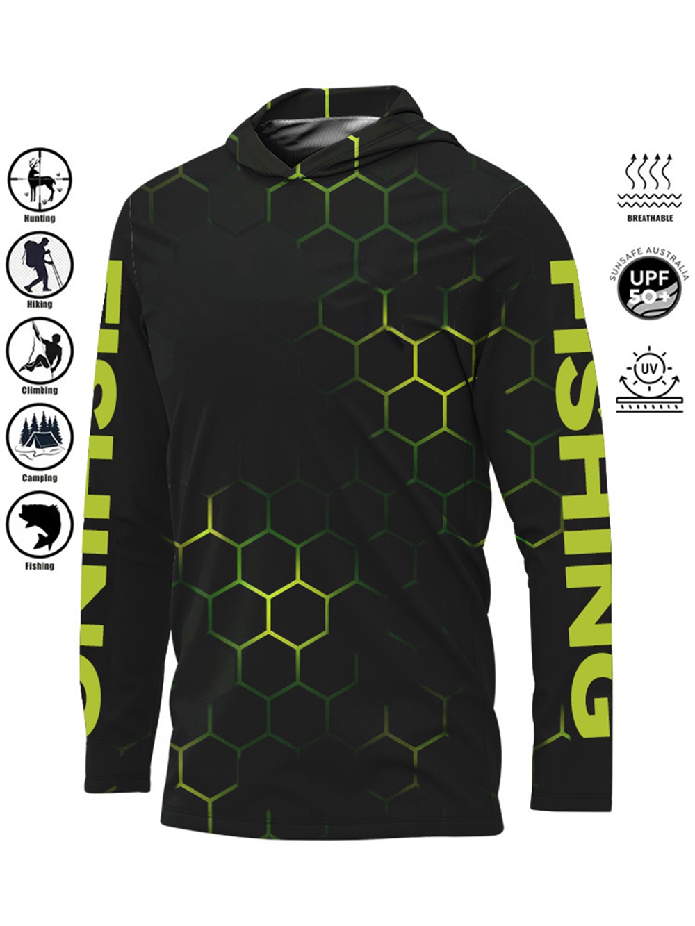 MALFC Hood Fishing Shirt Fishi - огляд і ціна Fishing Equipment Clearance